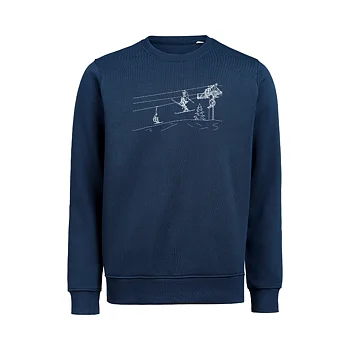 Sweatshirt Crewneck Skidåkare Unisex Navy