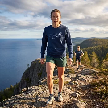Sweatshirt Crewneck Skidåkare Unisex Navy