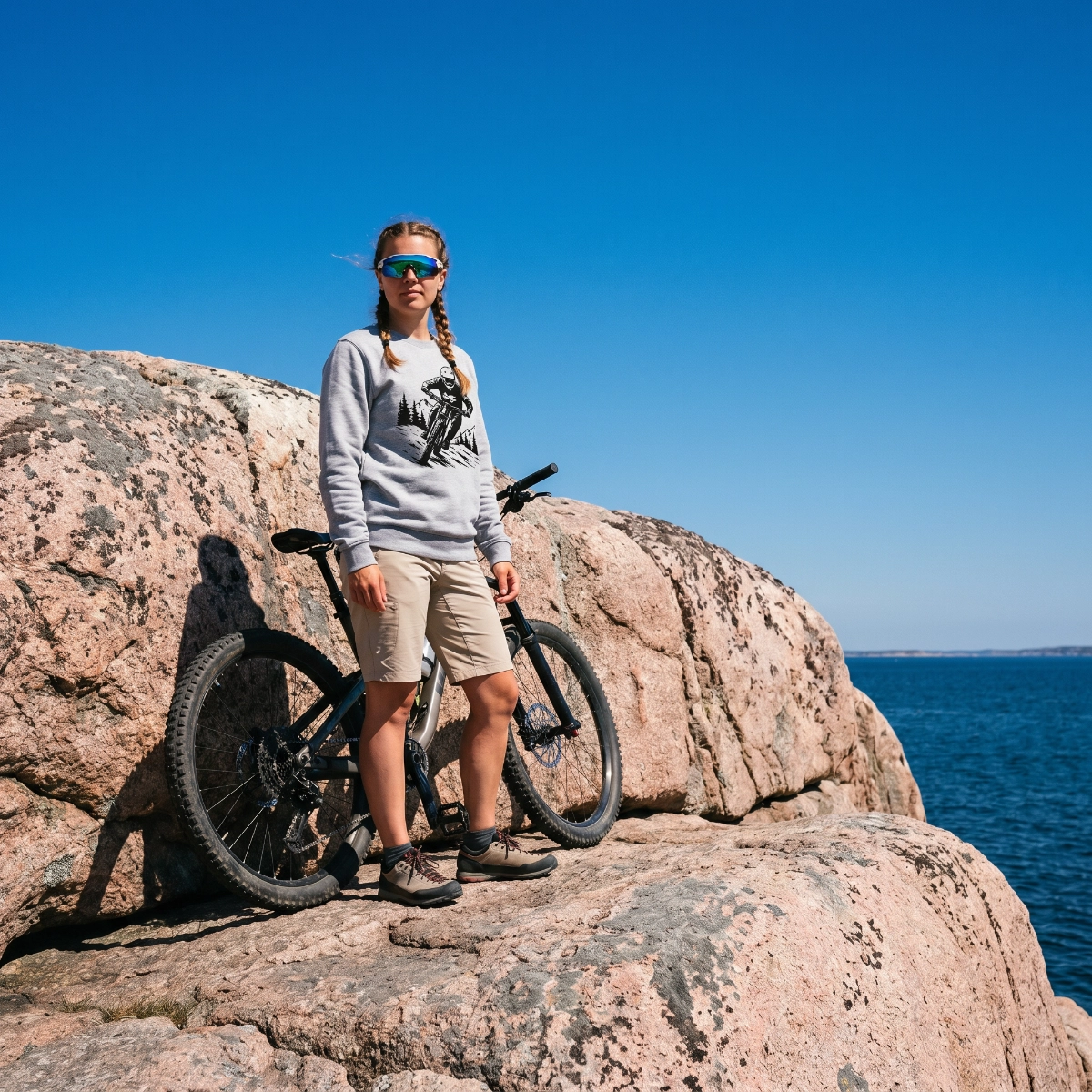 Sweatshirt Crewneck MTB Unisex Grå - 4