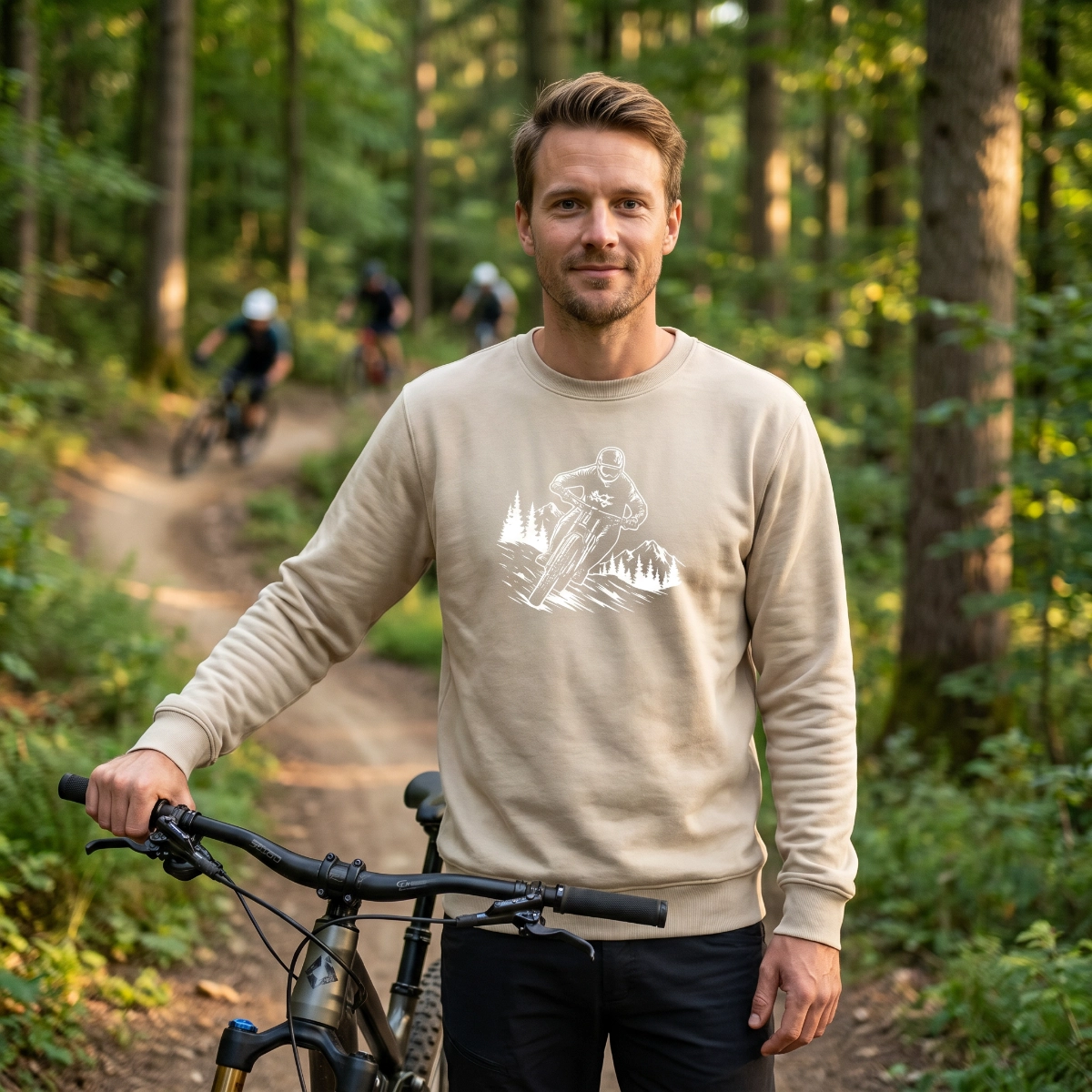 Sweatshirt Crewneck MTB Unisex Latte - 3