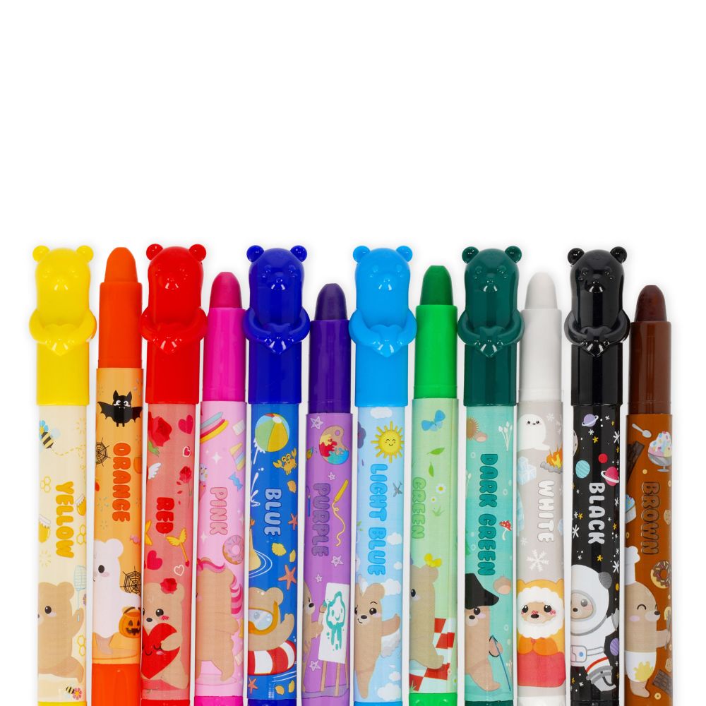Twistable Crayons (12 st.), Teddy Friends - 4