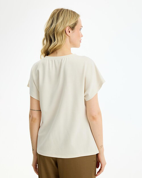 Topp Paloma rynk i sidan offwhite - 2