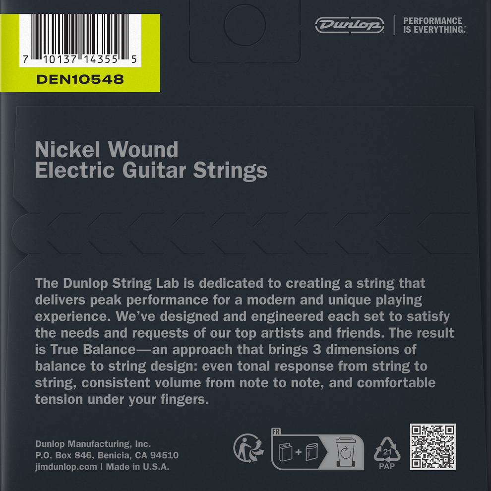 Dunlop DEN10548 Nickel Wound Elgitarstrenger 010,5–048 - 2
