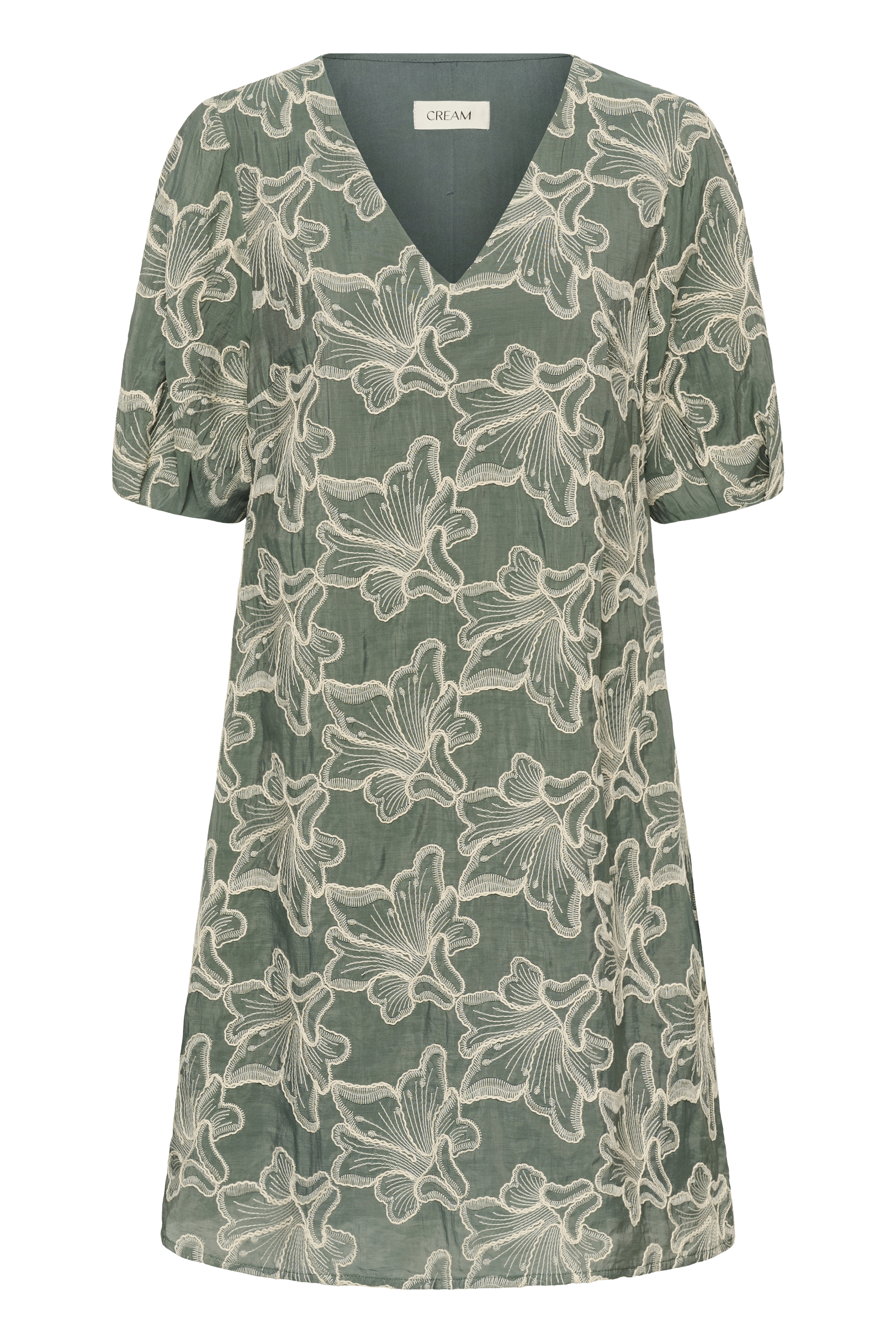 CRTorli Dress Mulled Basil  Kort klänning med brodyr - 7