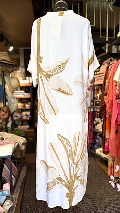 Lova dress - beige/leaves