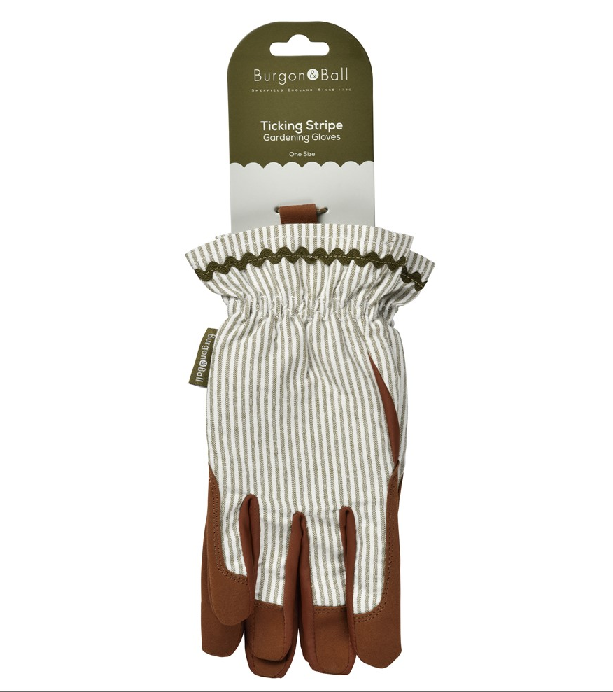 Trädgårdshandske – Grön Randig One Size Burgon & Ball  - 3