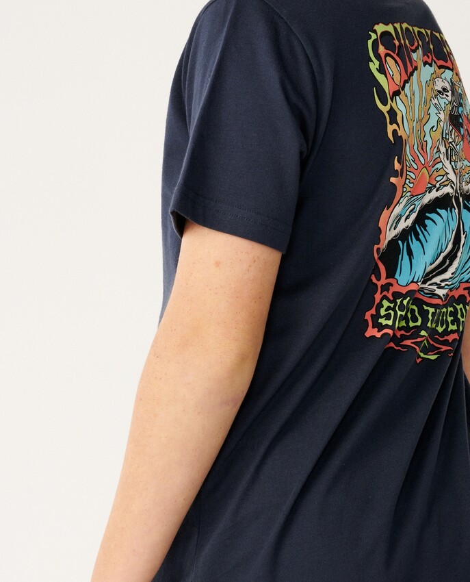 Rip Curl t-shirt jr Air shred dark navy - 4