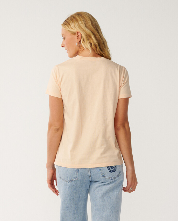 Rip Curl t-shirt dam Party wave light apricot - 4