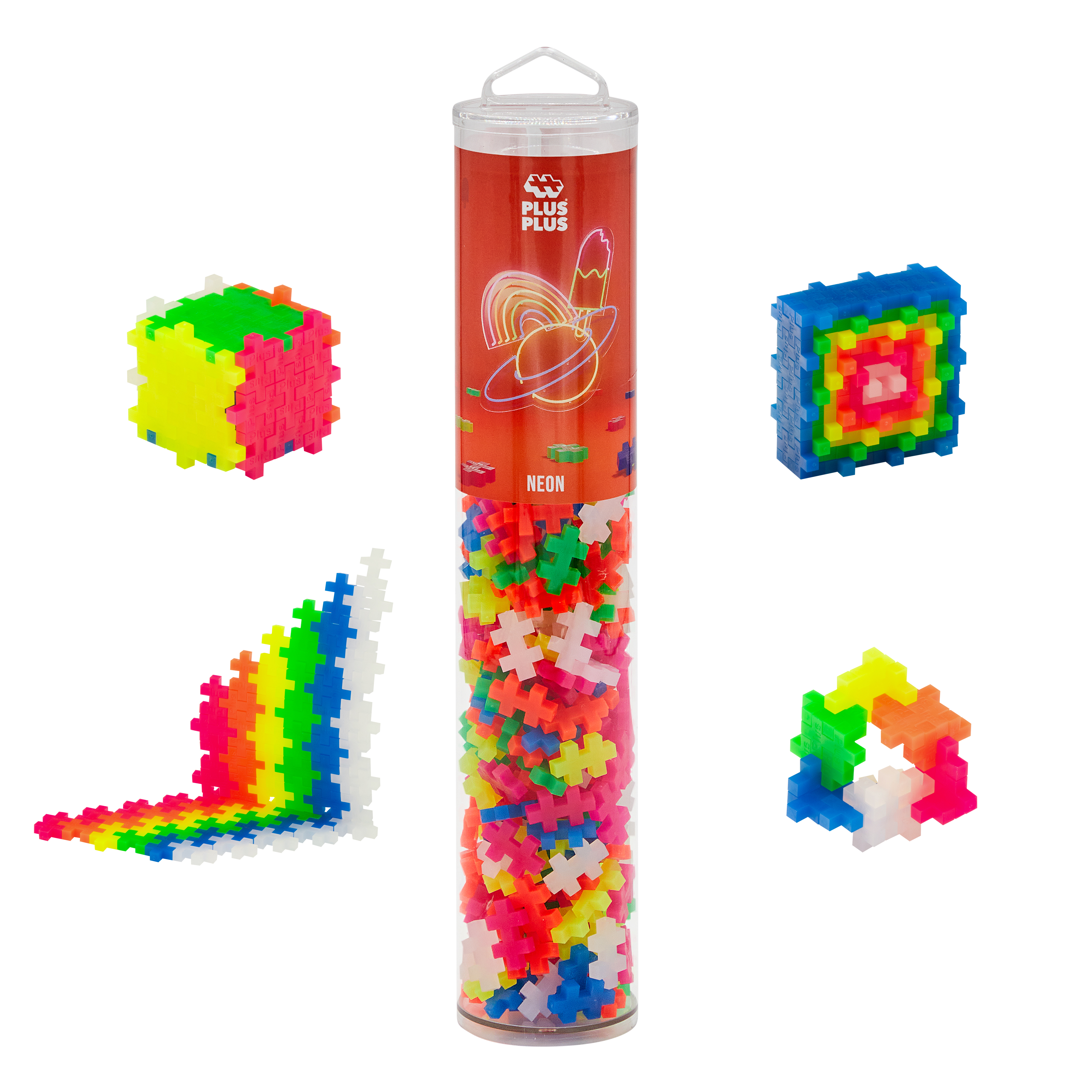 Plus-Plus Neon mix  / 240 bitar rör - 3