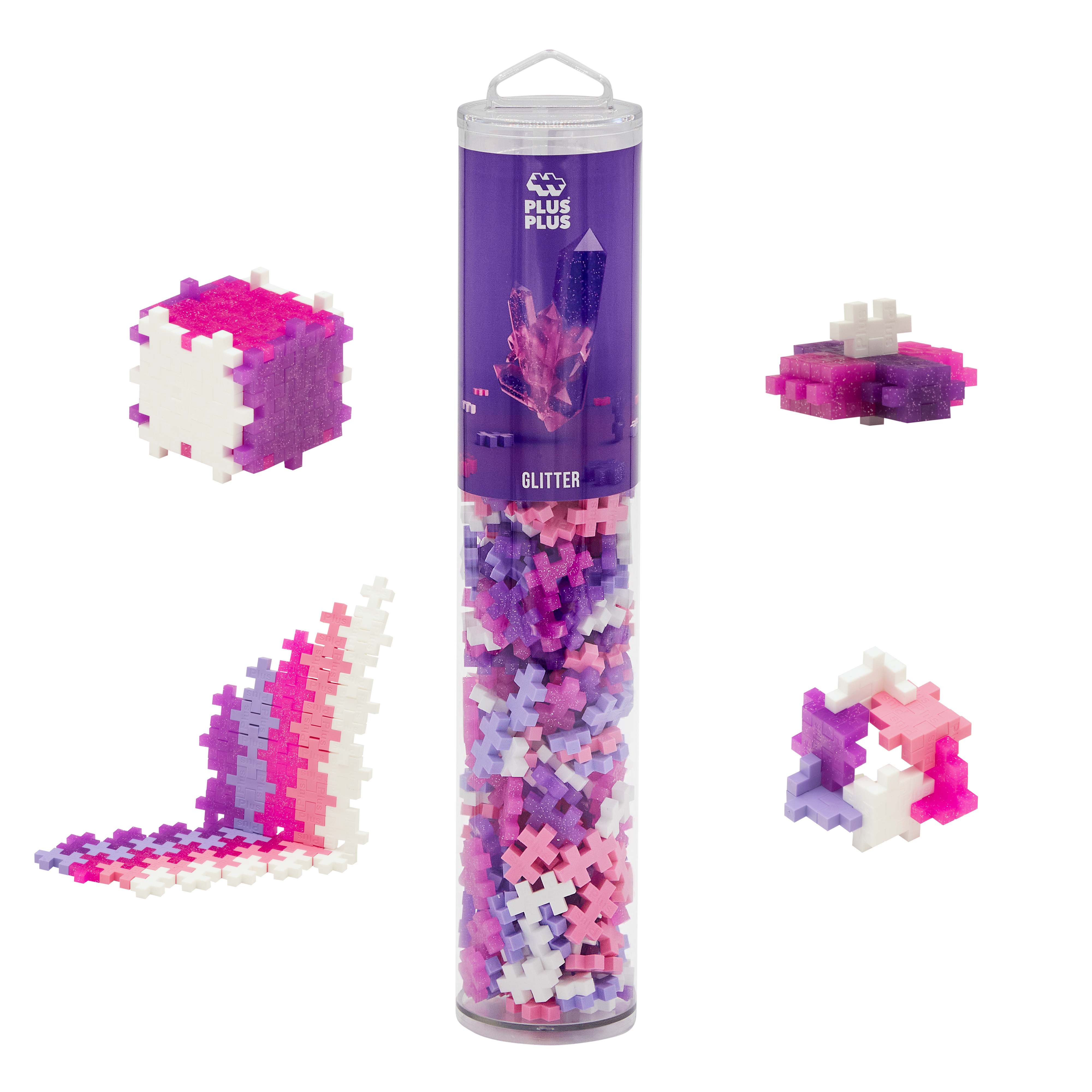 Plus-Plus Glitter mix  / 240 bitar rör - 3