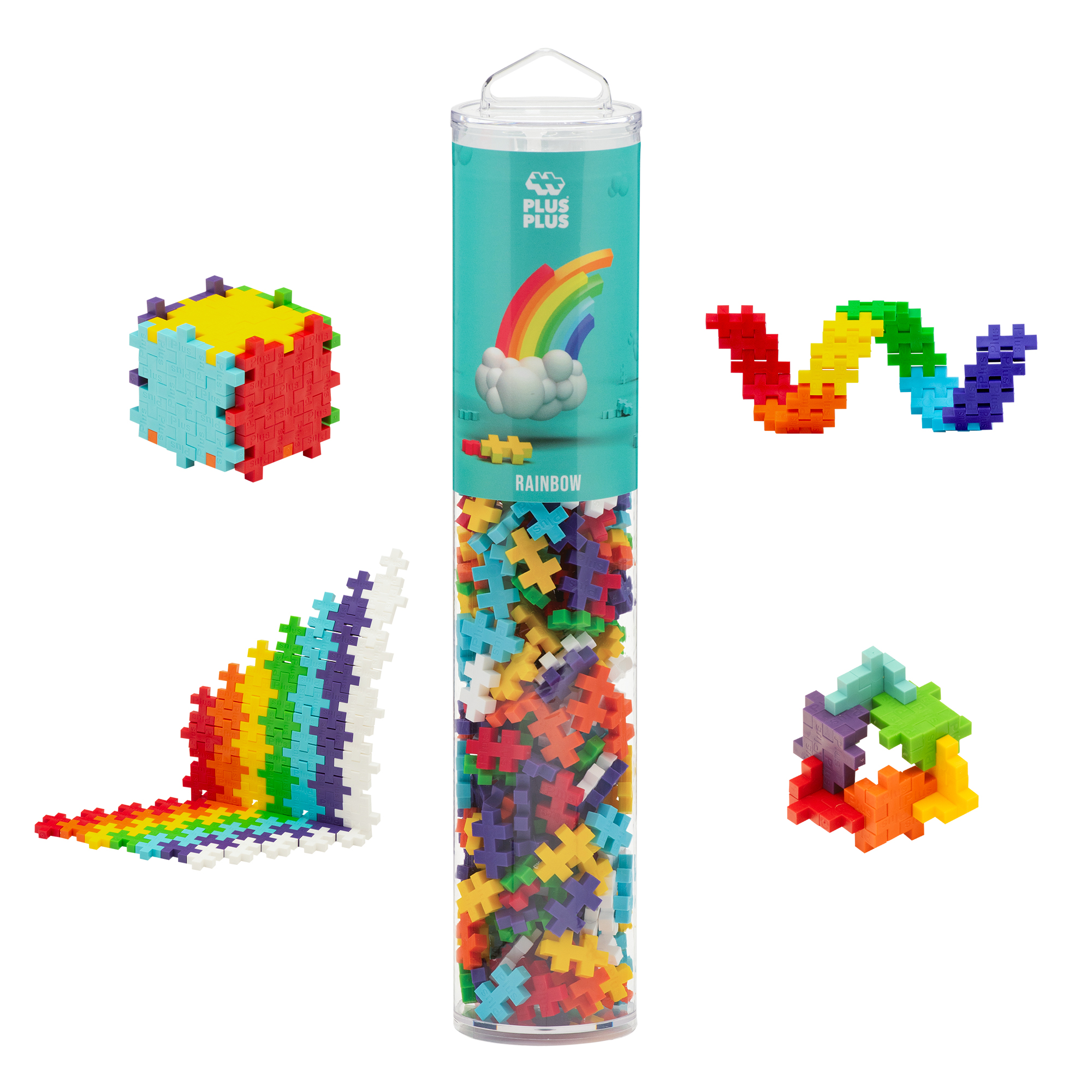 Plus-Plus Rainbow mix  / 240 bitar rör - 3