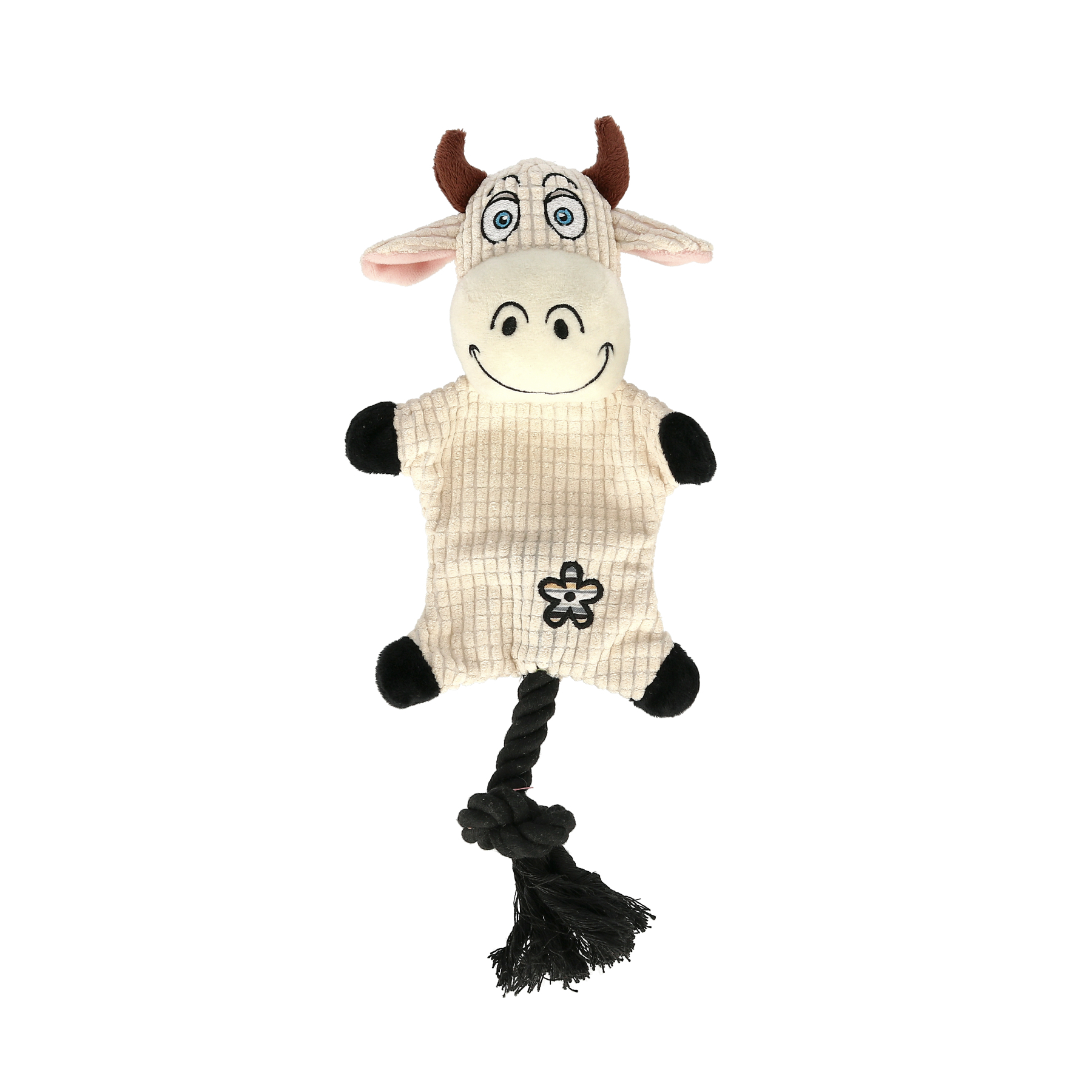 Dogman Hundleksak Cowe Prassel Vit/Svart Large 35cm 