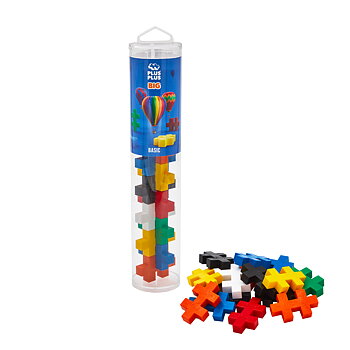 Plus-Plus BIG Basic Färgmix / 15 bitar rör