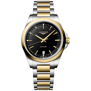 L3.750.3.52.7 Longines Conquest Quartz 2026, svart och guld 38