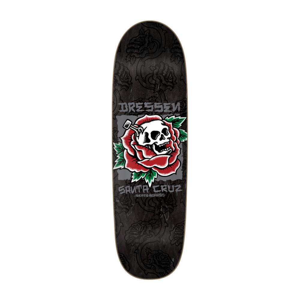 Santa Cruz Dressen Skull Rose Pro Shaped 9,25" Skateboardbräda