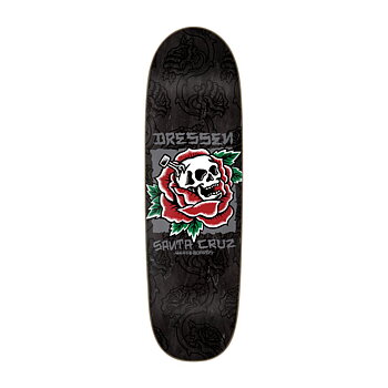 Santa Cruz Dressen Skull Rose Pro Shaped 9,25" Skateboardbräda