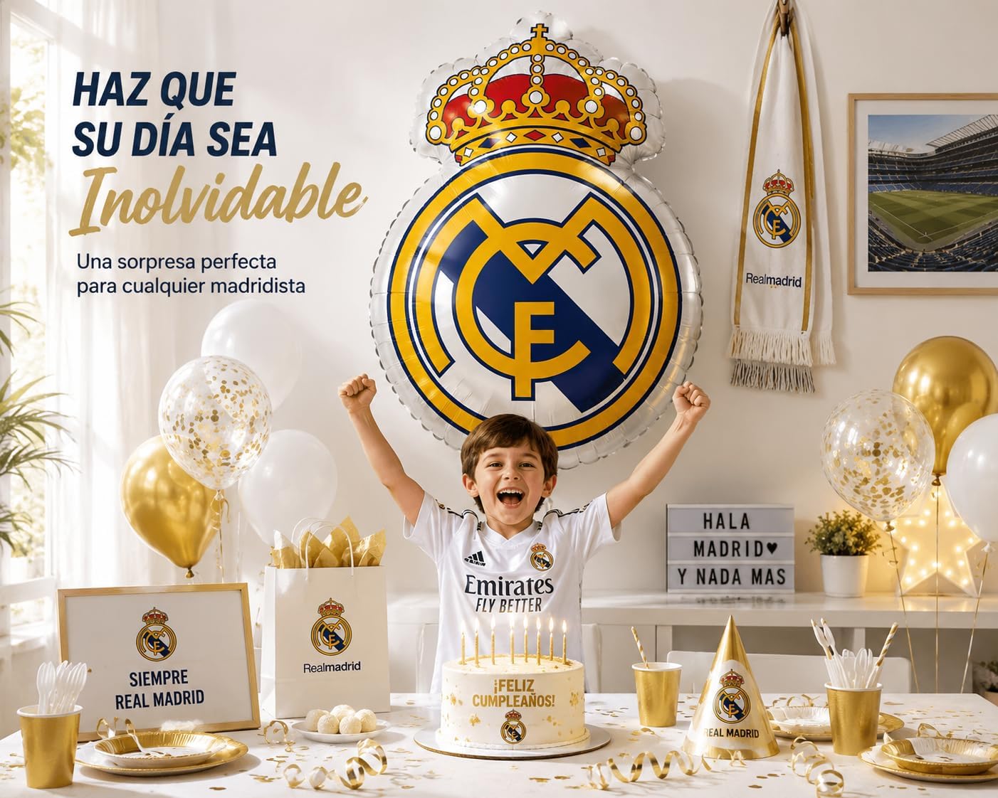 Real Madrid Folieballong  Klubbmärke 80 x 60 cm - 3