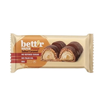 vegansk chokladbar med jordnöt och karamellfyllning bettr 33g
