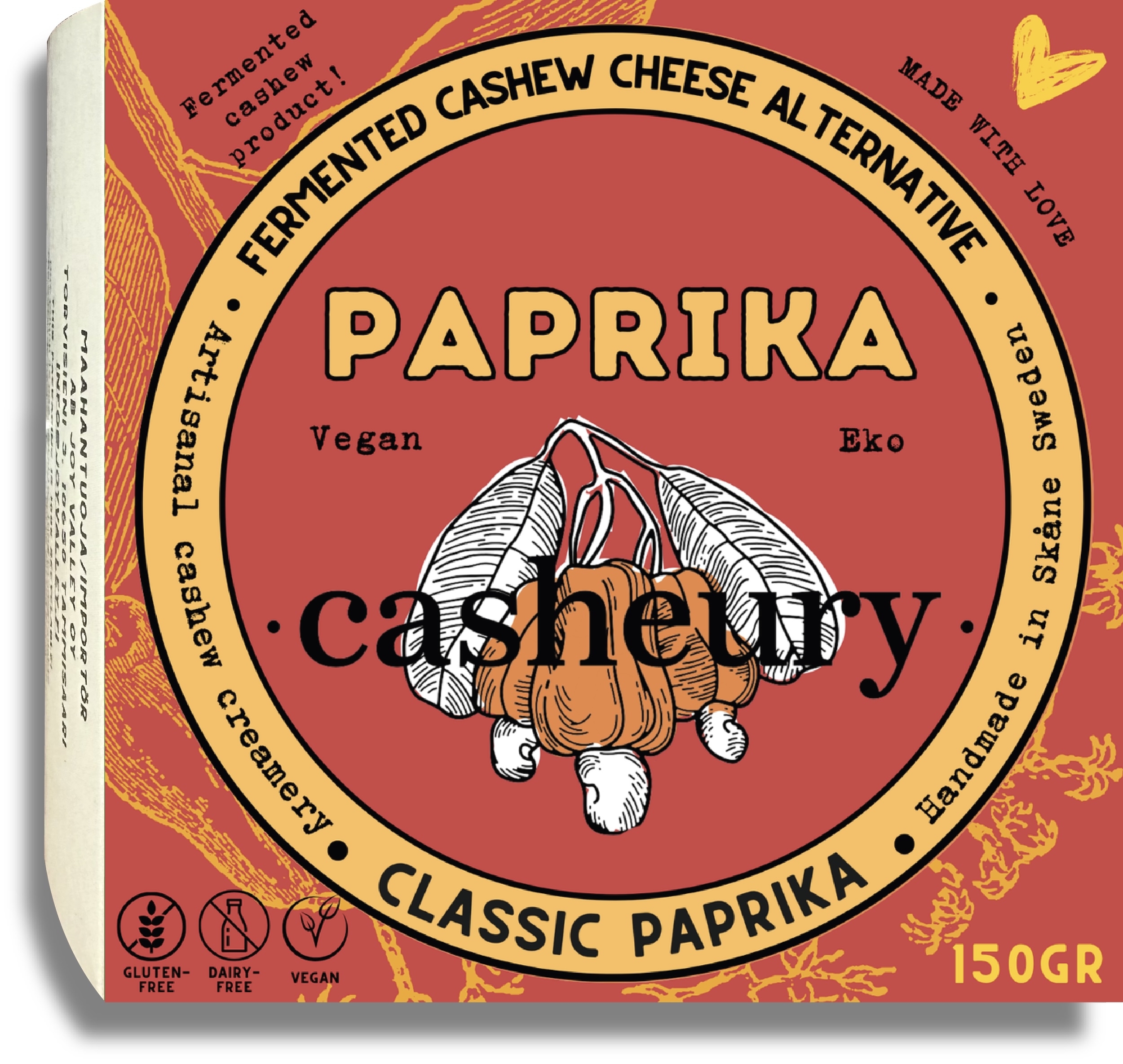 vegansk ost paprika casheury 150g