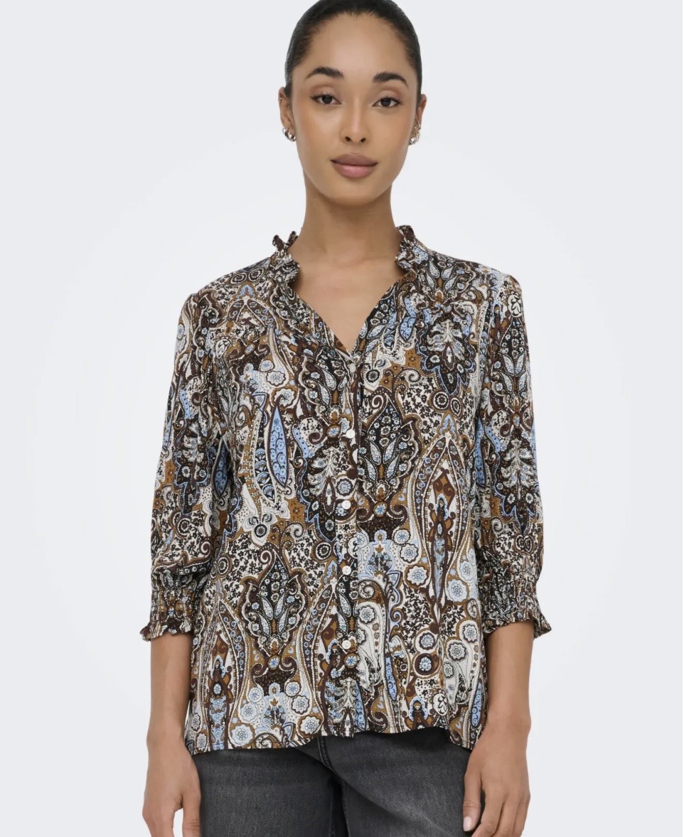 Only - Raya Blus Brun