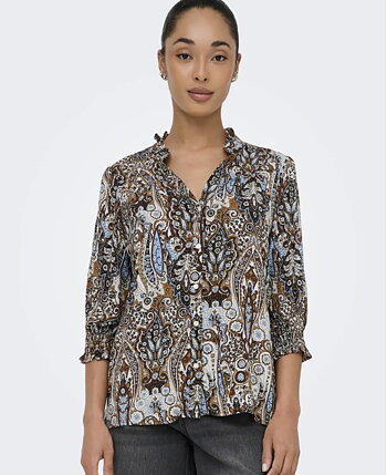 Only - Raya Blus Brun