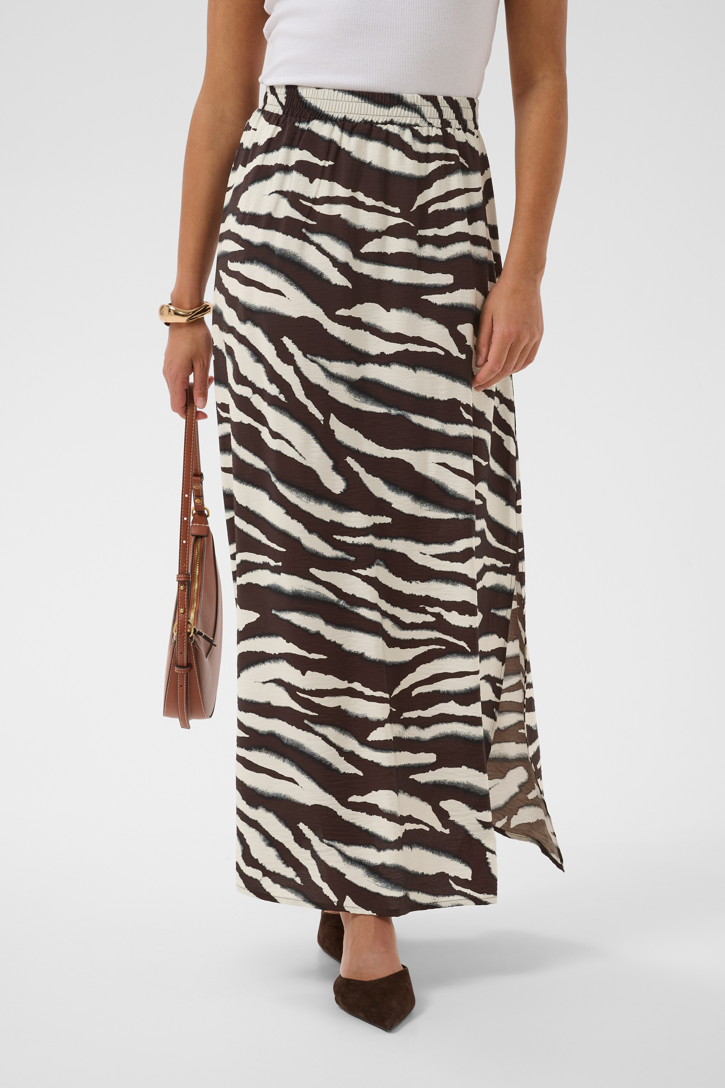 KAviky Skirt Coffe Bean Lång kjol med djurprint - 4