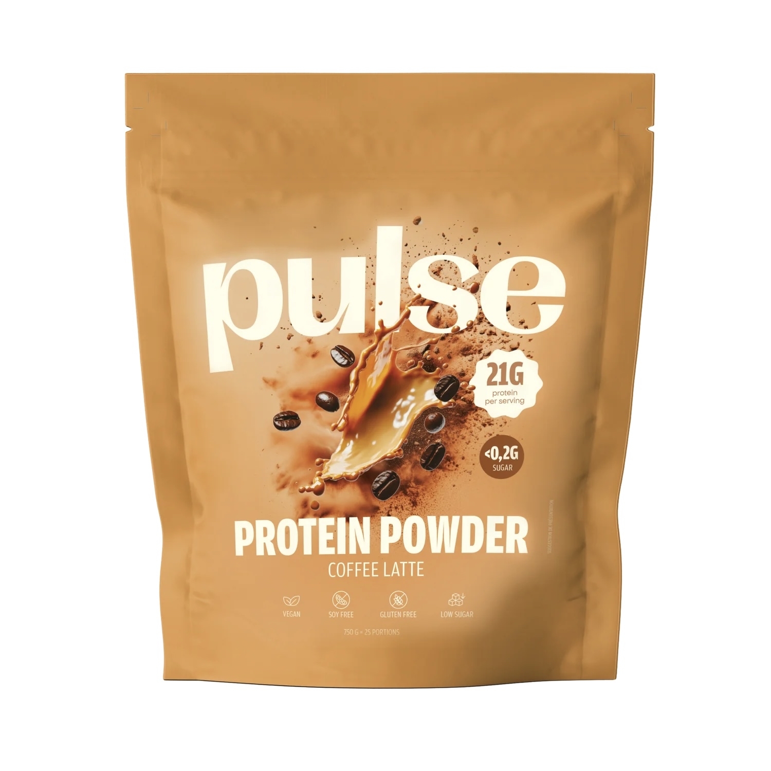 Veganskt proteinpulver kaffe pulse 750g