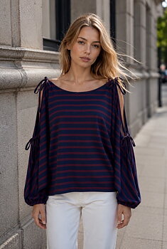 Top stripes burgundy