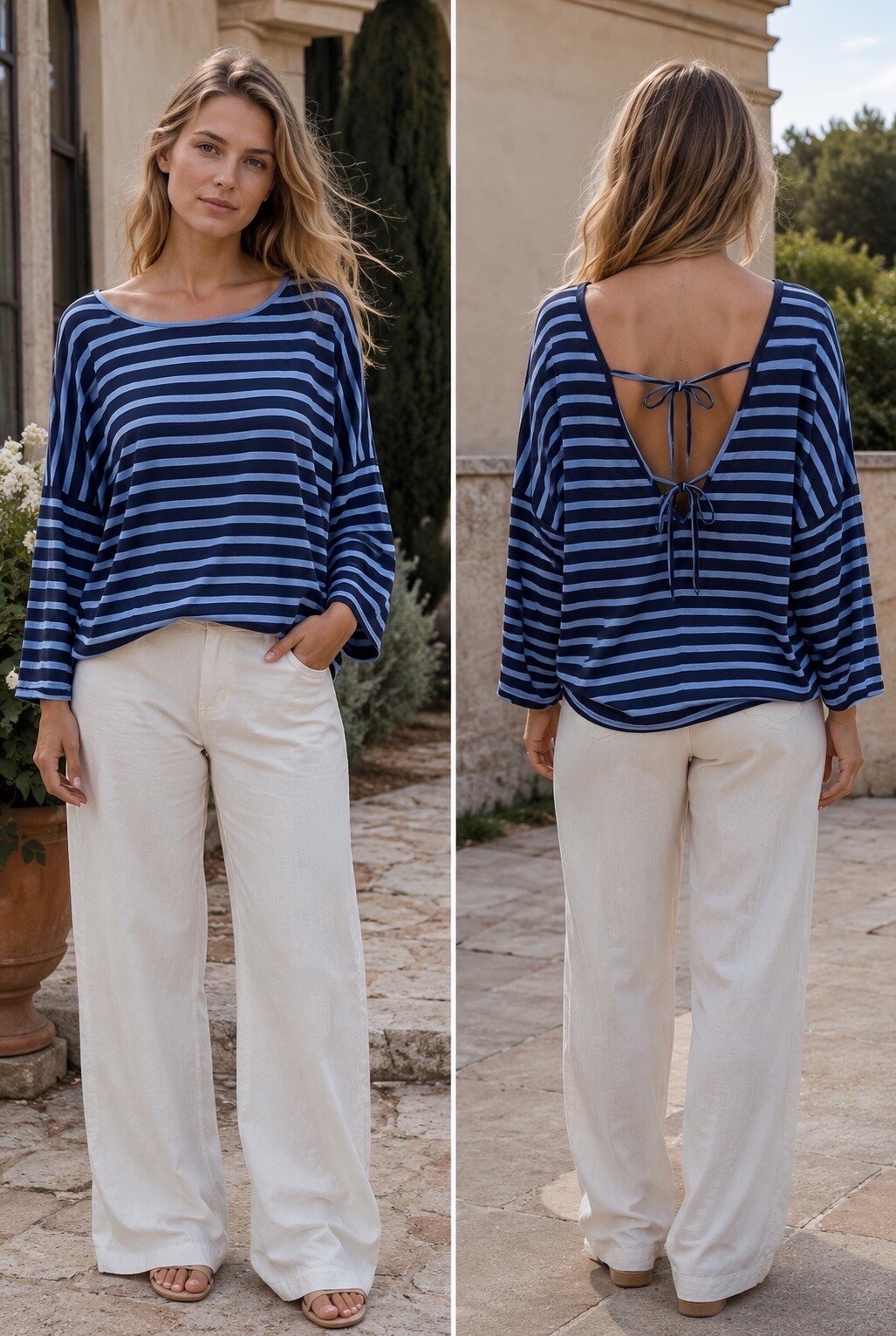 Top stripes blue