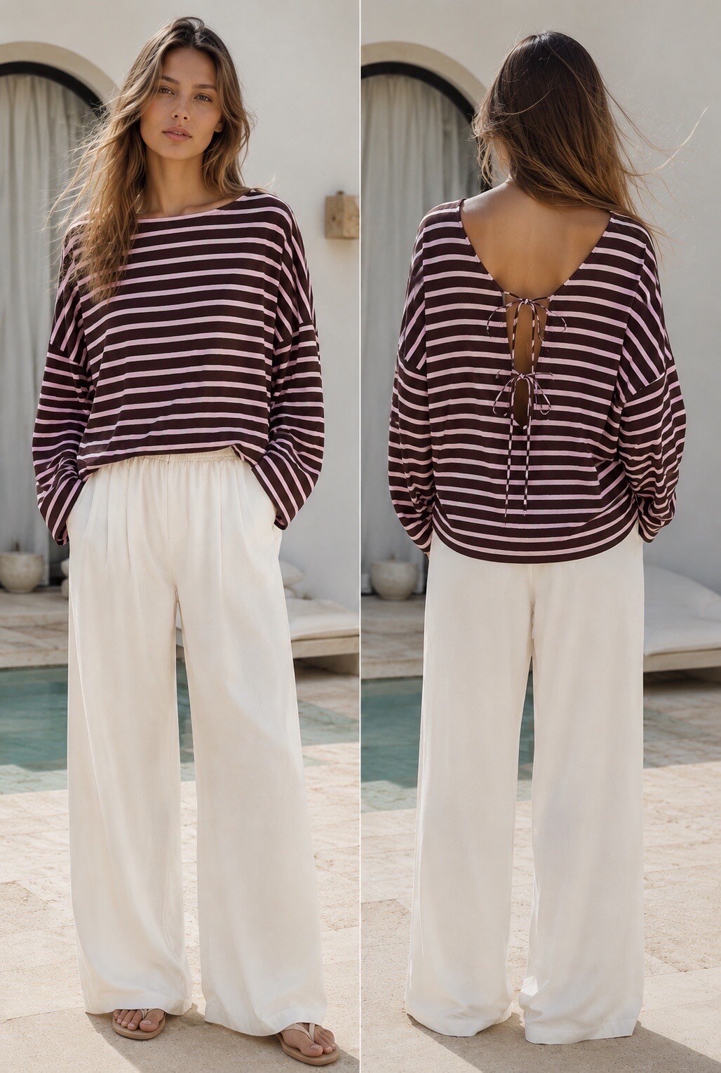 Top stripes pink