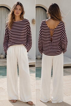 Top stripes pink