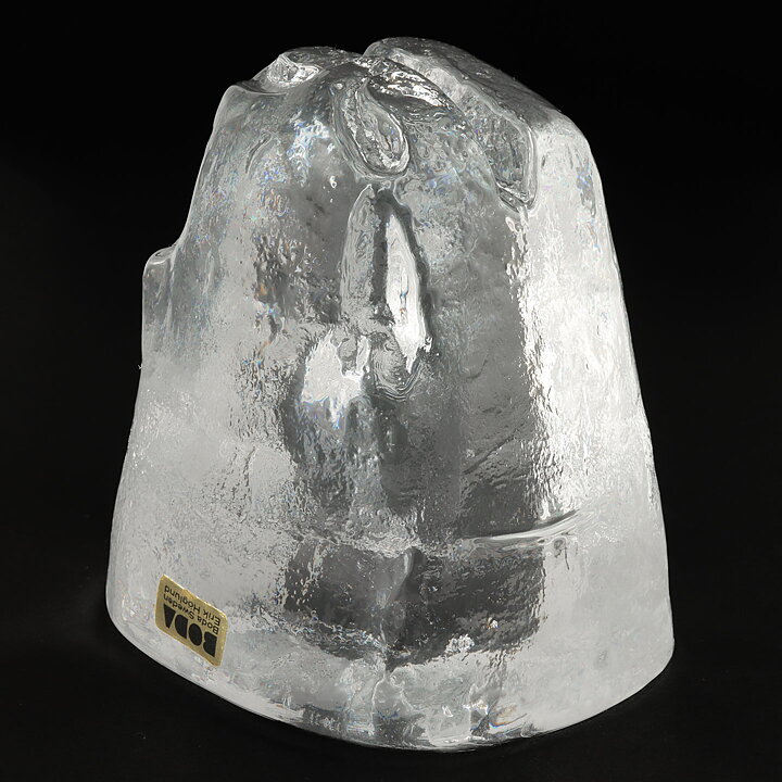 エリック・ホグラン  クリアガラスの動物   (9cm)  1960年代