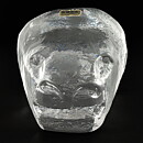 Erik Höglund (1960s) Rough-Hewn Clear Glass Animal 9 cm