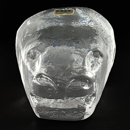 エリック・ホグラン  クリアガラスの動物   (9cm)  1960年代
