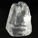 Erik Höglund (1960s) Rough-Hewn Clear Glass Animal 9 cm