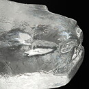 Erik Höglund (1960s) Rough-Hewn Clear Glass Animal 9 cm