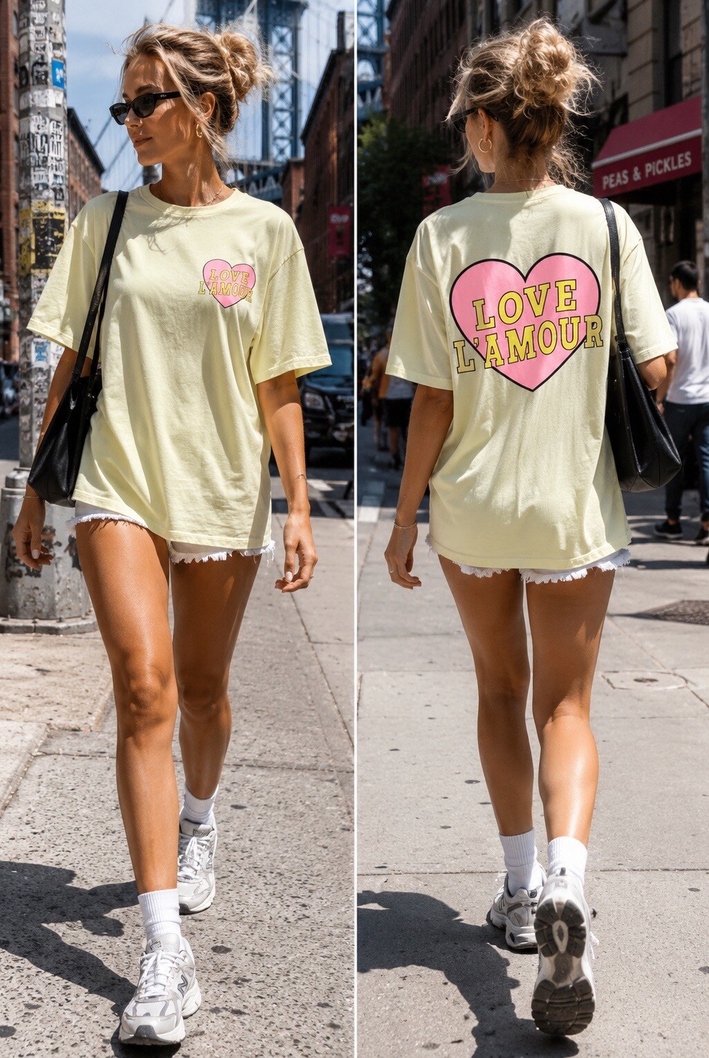 T-shirt LOVE yellow