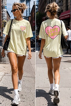T-shirt LOVE yellow