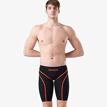 Jaked JKOMP Jammer Men's Competition Swimsuit, black/orange