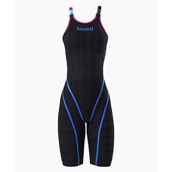 Jaked JKOMP open back, women's competition swimsuit, black/royal
