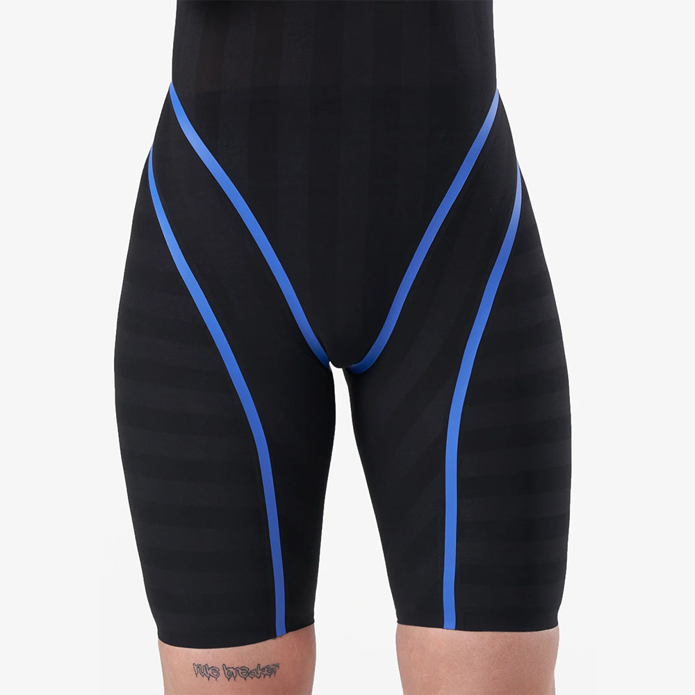 Jaked JKOMP open back, women's competition swimsuit, black/royal - 4