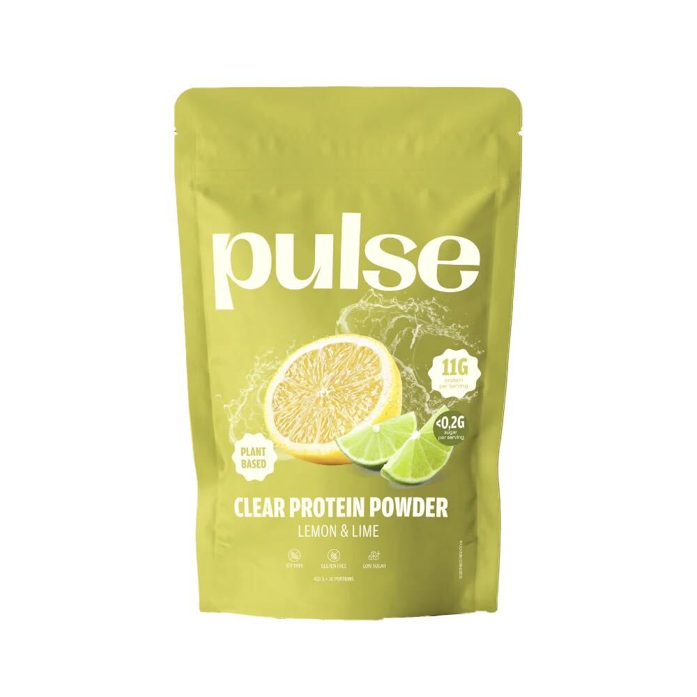 klart proteinpulver med citron och lime pulse 405g