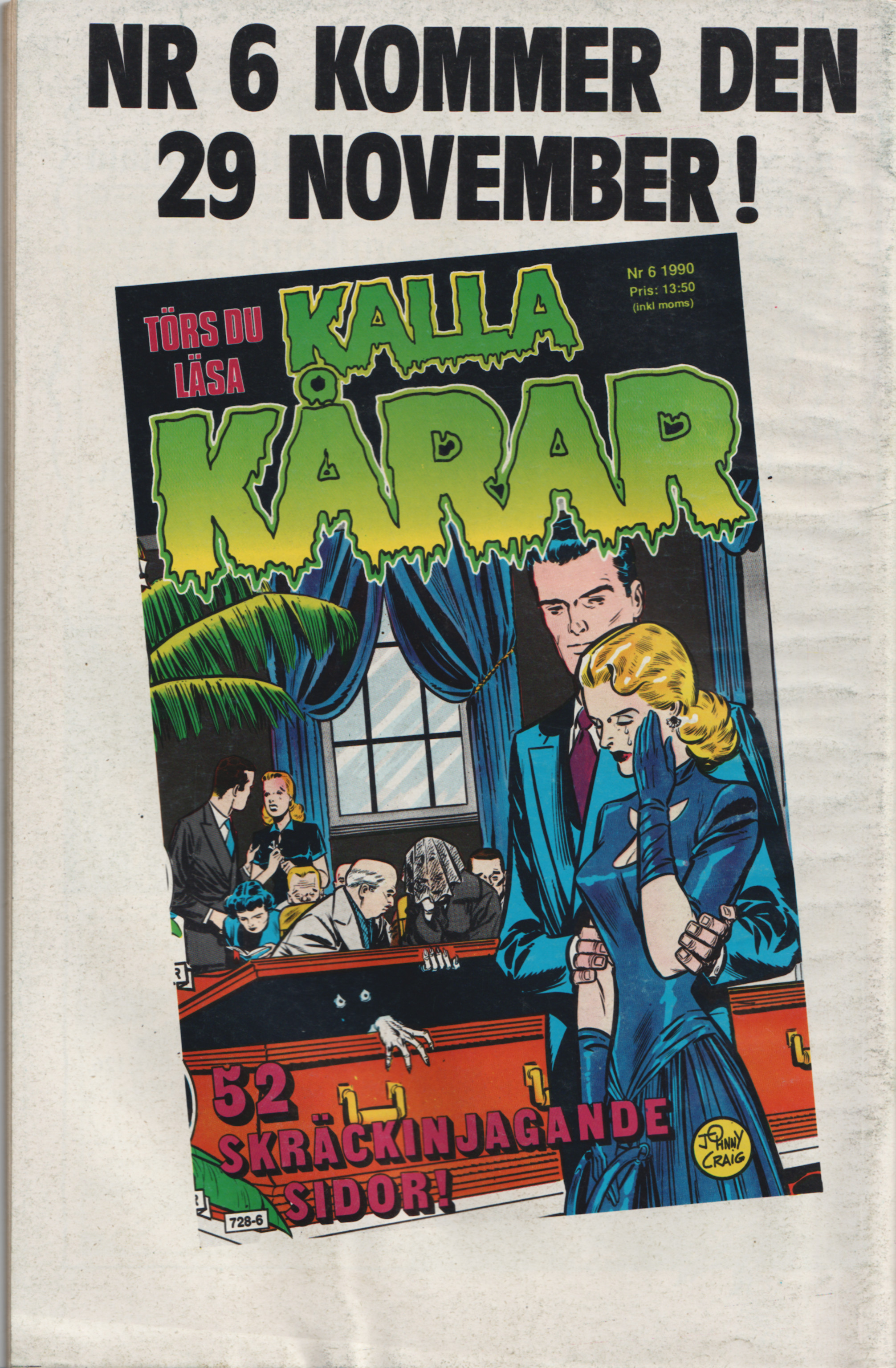 Kalla kårar nr 5 1990, begagnad - 2