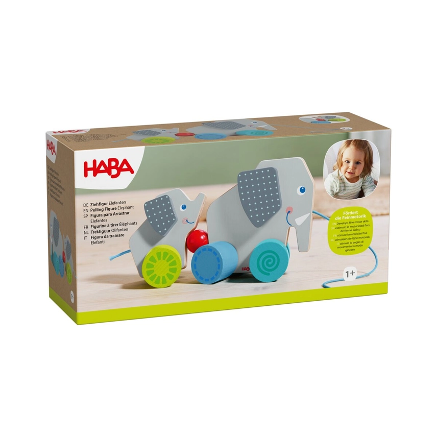 HABA Dragleksak Elefanter - Hållbart i trä för kreativ lek - 2