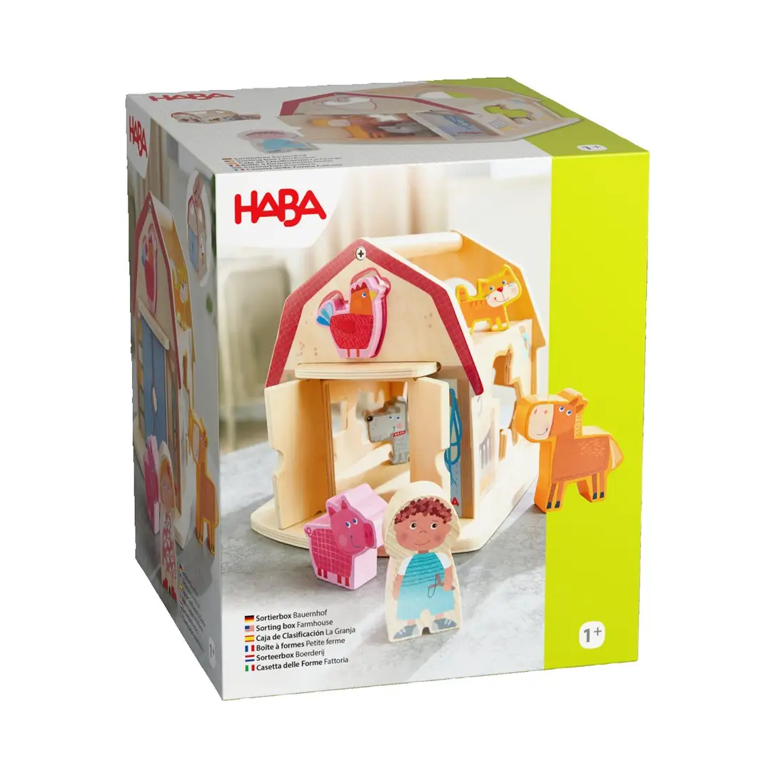 HABA Sorteringslåda Bondgård - Hållbart i trä för kreativ lek - 3