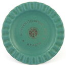 Special-Commission Green Dish with Silver Wärtsilä Logo 12 cm (Arabia 1953)