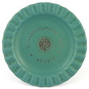 アラビア社  緑色の丸皿  銀色のWärtsiläロゴ入り  特注品  12cm  1953年