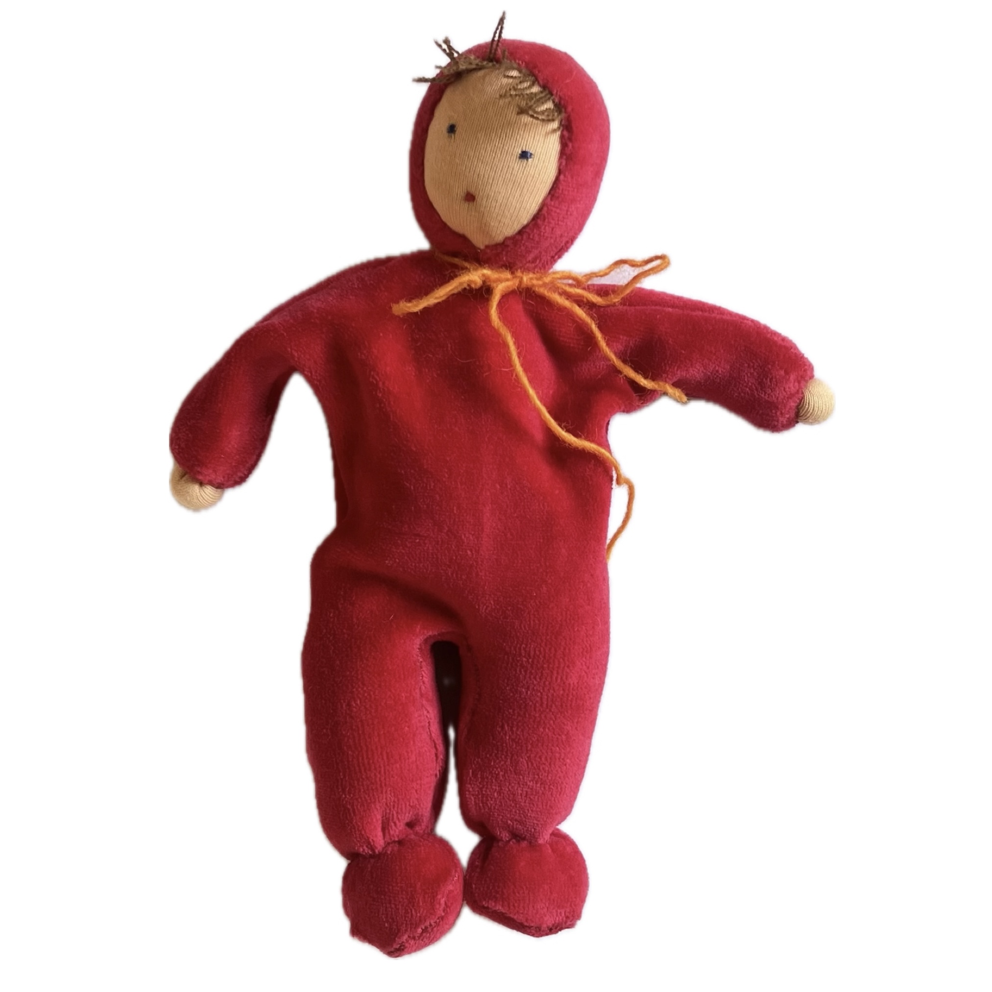 Waldorfdocka - handgjord overalldocka KoKoBello - Ros 22 cm - 6