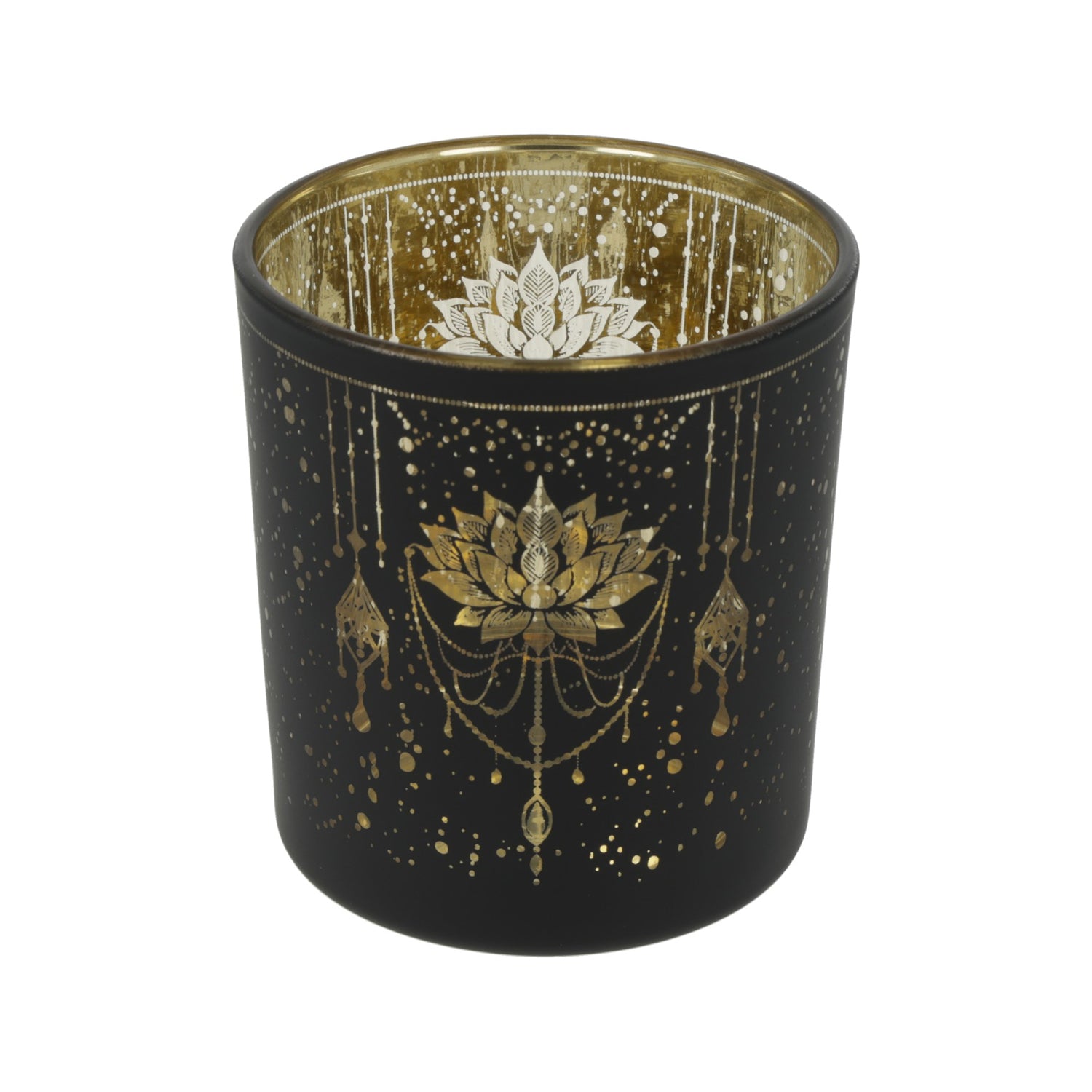 Ljuslykta metallic Mystical Lotus mindre