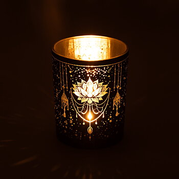 Ljuslykta metallic Mystical Lotus